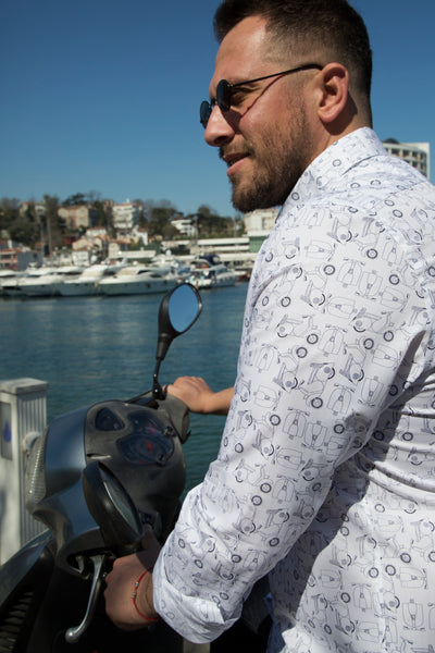 Moped Print shirt