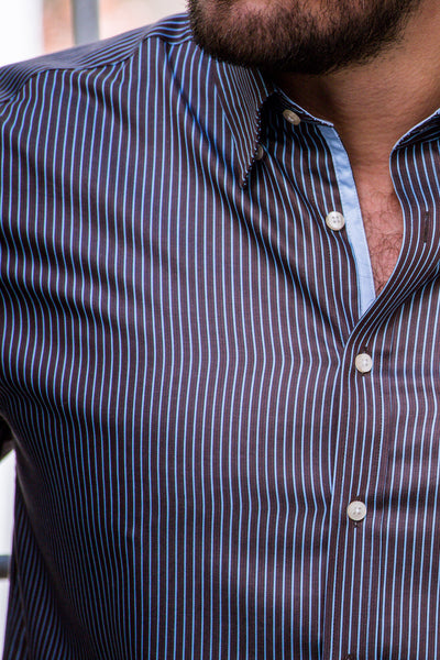  Twill Stripe Shirt for Mens