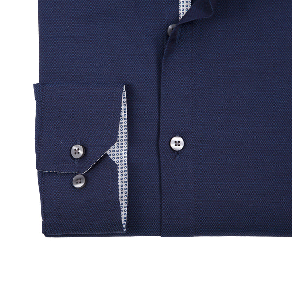 The AMSTERDAM - Men's Indigo Textured Shirt