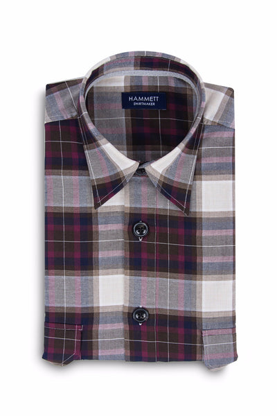 Multi Colour Twill Check Men's Overshirt