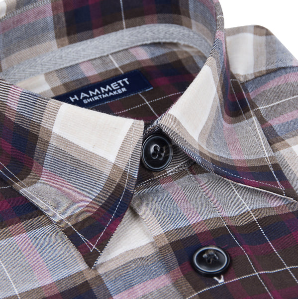 Multi Colour Twill Check Men's Overshirt