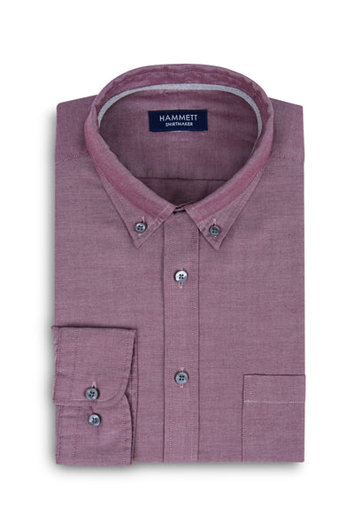 Wine Oxford Weave Men's Shirt