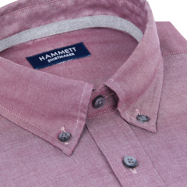 Wine Oxford Weave Men's Shirt