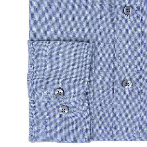 Blue Oxford Weave Casual Men's Shirt