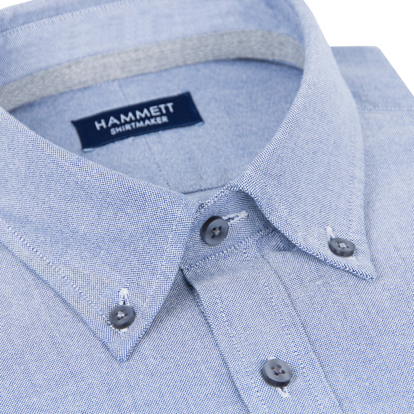 Blue Oxford Weave Casual Men's Shirt