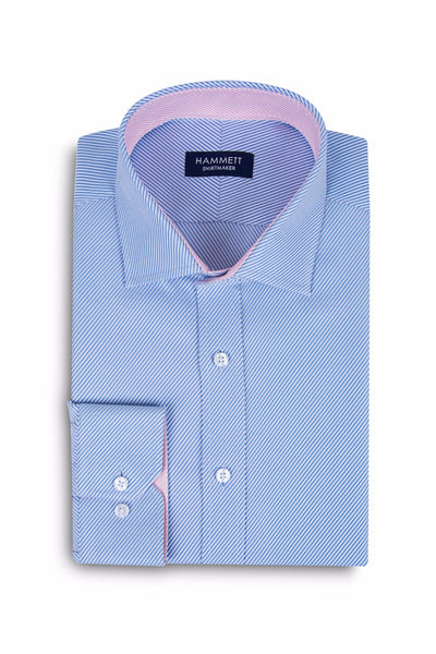 Blue Luxury Twill Formal Men's Shirt