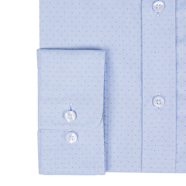 Pale Blue Woven Spot Formal Men's Shirt
