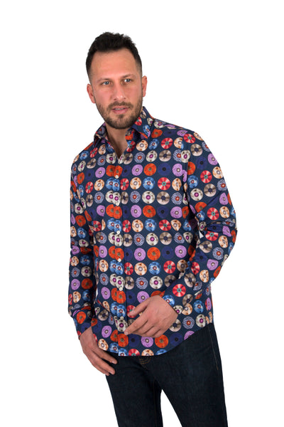 The MEMPHIS men's music print shirt