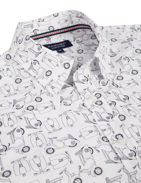 The MILANO men's moped print shirt