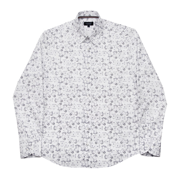 The MILANO men's moped print shirt