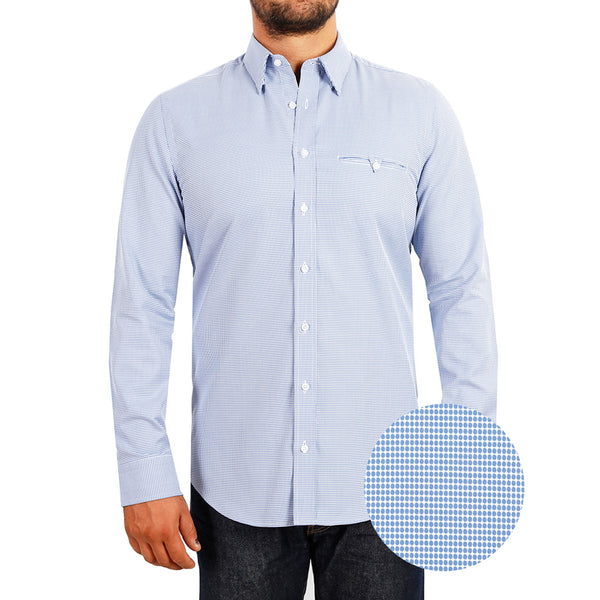 Blue Oval Design Men's Shirt
