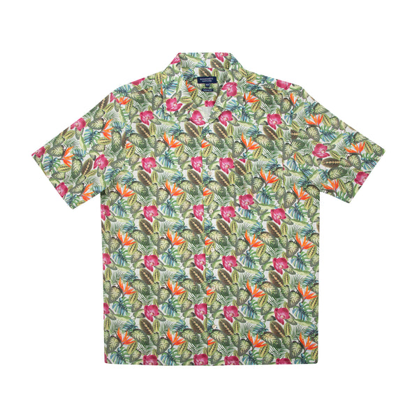 Men's tropical leaf print shirt